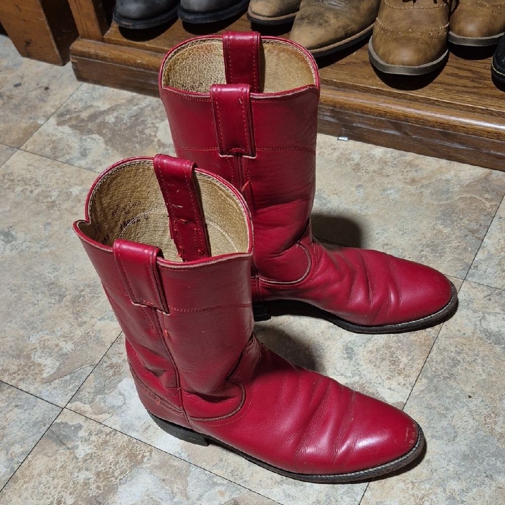 Red Leather Women's Boots
